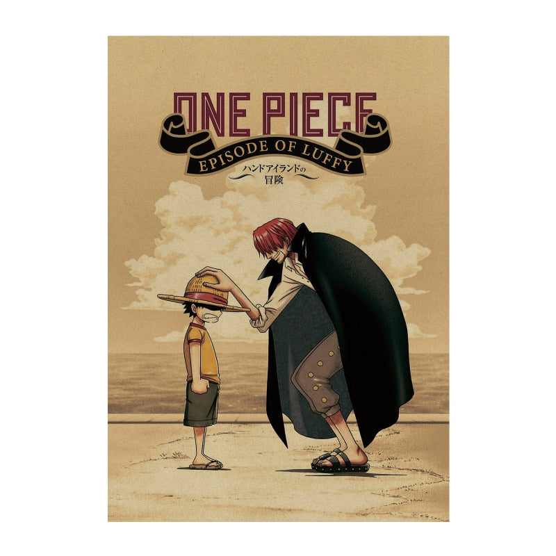 LARGE One Piece Episode of Luffy Vintage Print Poster – Poster Pagoda