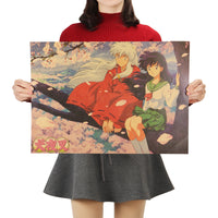 LARGE Inuyasha Sakura Vintage Print Poster