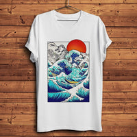 Japan Ukiyoe Great Wave off Kanagawa Unisex Streetwear T Shirt