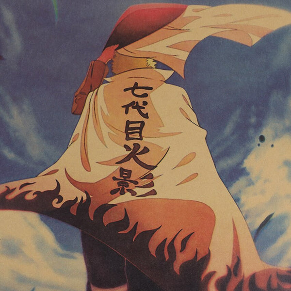 Naruto Hokage Poster, Naruto Uzumaki Hokage Anime Poster, Naruto Wall  Poster