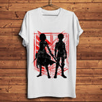 Attack on Titan anime Mikasa Ackerman and Eren Jaeger Unisex Streetwear T Shirt