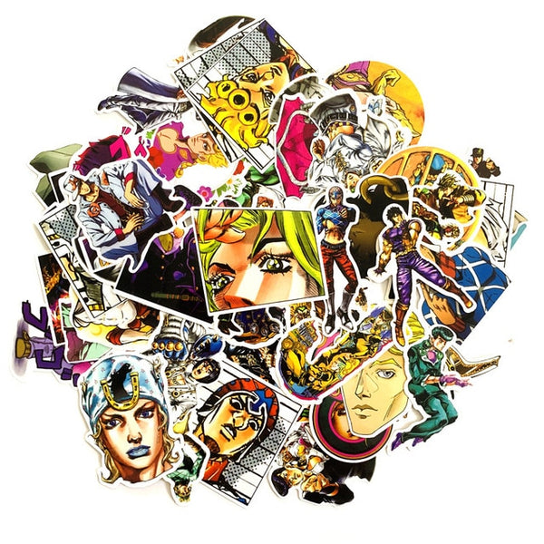 50pcs/set Anime JoJo's Bizarre Adventure Sticker Bomb Set