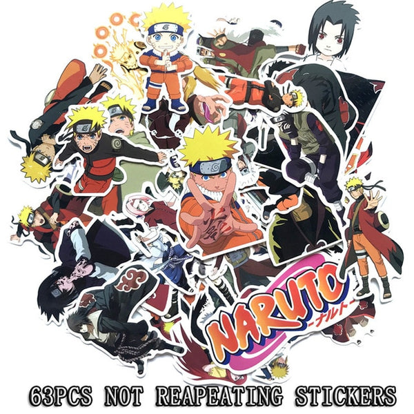 30 Adesivos Stickers Bombs Anime Naruto 8cm