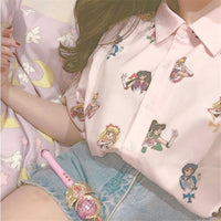 Sailor Moon 90's Print Button up