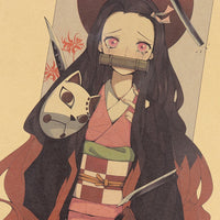 Nezuko Blood Moon Demon Slayer Poster