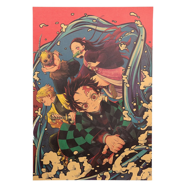 Demon Slayer: Kimetsu Không Yaiba Tanjirou Nezuko Anime Poster Giấy Vintage  Áp Phích Nghệ Thuật Dán Tường Ms: 348 | Lazada.vn