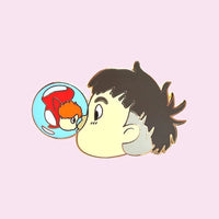 LARGE Ponyo Sasuke Kiss Hard Enamel Pin