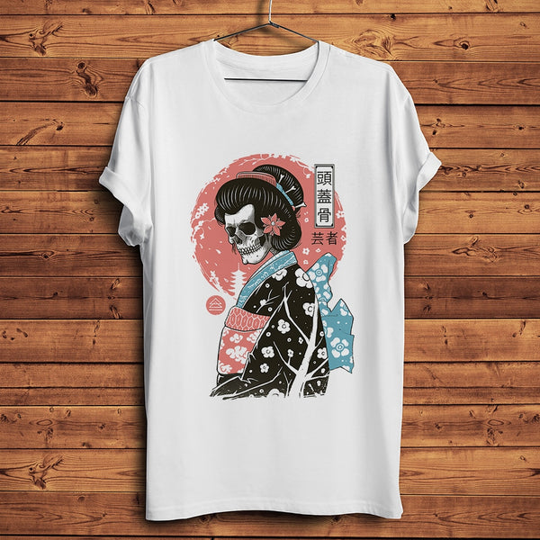 Yokai Geisha skull Unisex Streetwear T Shirt