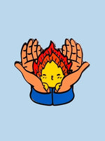 LARGE  Handheld Calcifer Hard Enamel Pin