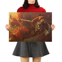 Mikasa Vs The Colossal Titan Attack On Titan Poster Print