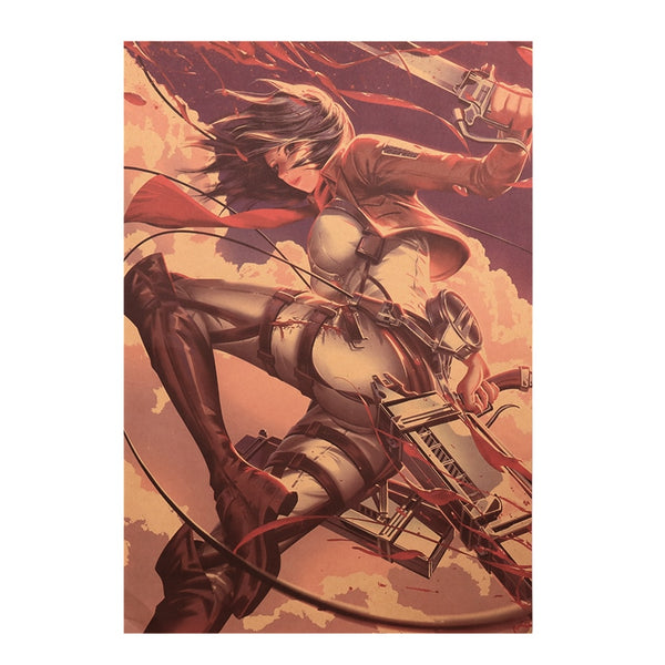 Mikasa Attack On Titan Poster Print
