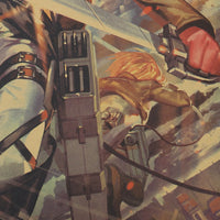 Mikasa Vs Colossal Titan Attack On Titan Poster Print