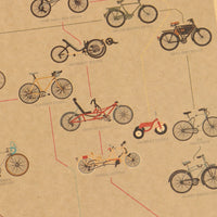 LARGE Evolution of Bicycles Vintage Poster Print