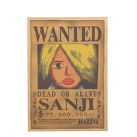 Large Sanji One Piece Most Wanted Poster  20x14in (51x36cm)