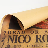 Large Nico Robin One Piece Most Wanted Poster  20x14in (51x36cm)