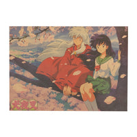 LARGE Inuyasha Sakura Vintage Print Poster