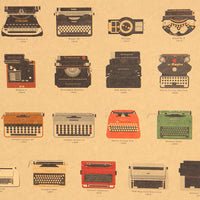 LARGE A Visual Compendium of Typewriters Vintage Poster Print