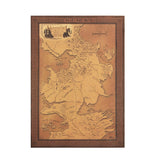 Game of Thrones Westoros Map Vintage Kraft Paper Poster