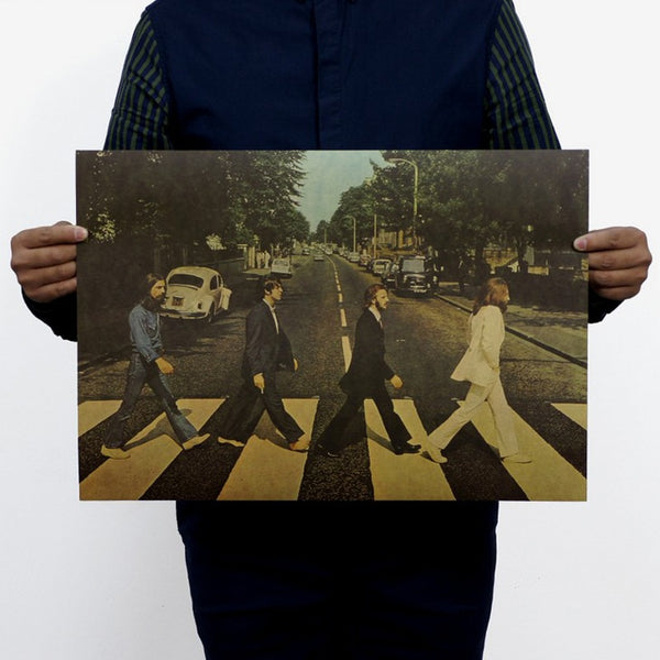 LARGE Vintage Beatles Abbey Road Poster