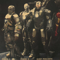 LARGE Iron Man Tony Stark Suit Line up Vintage Print Poster