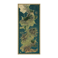 XL Game of Thrones Westoros Map Color 70.5x31cm