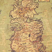 Game of Thrones Westeros House Map 42X36cm