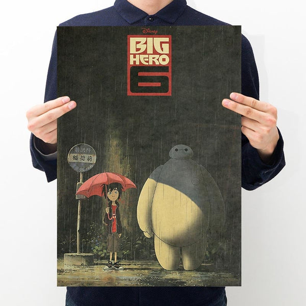 LARGE Big Hero 6 Totoro Poster Print
