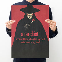 LARGE V for Vendetta Anarchist Poster Print