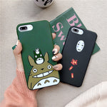 Totoro and No Face luxury silicone soft iphone case