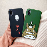 Totoro and No Face luxury silicone soft iphone case